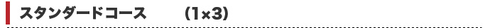 スタンダードコース（1×3）