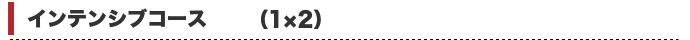 インテンシブコース（1×2）