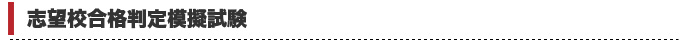 志望校合格判定模擬試験